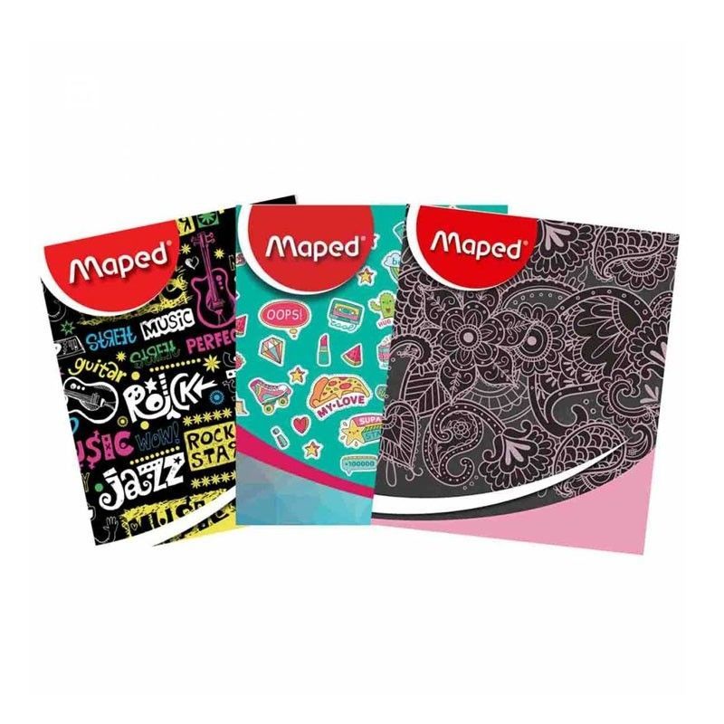 Cuaderno Tapa Flexible 96 Hojas Rayadas Engrapado Maped Districomp