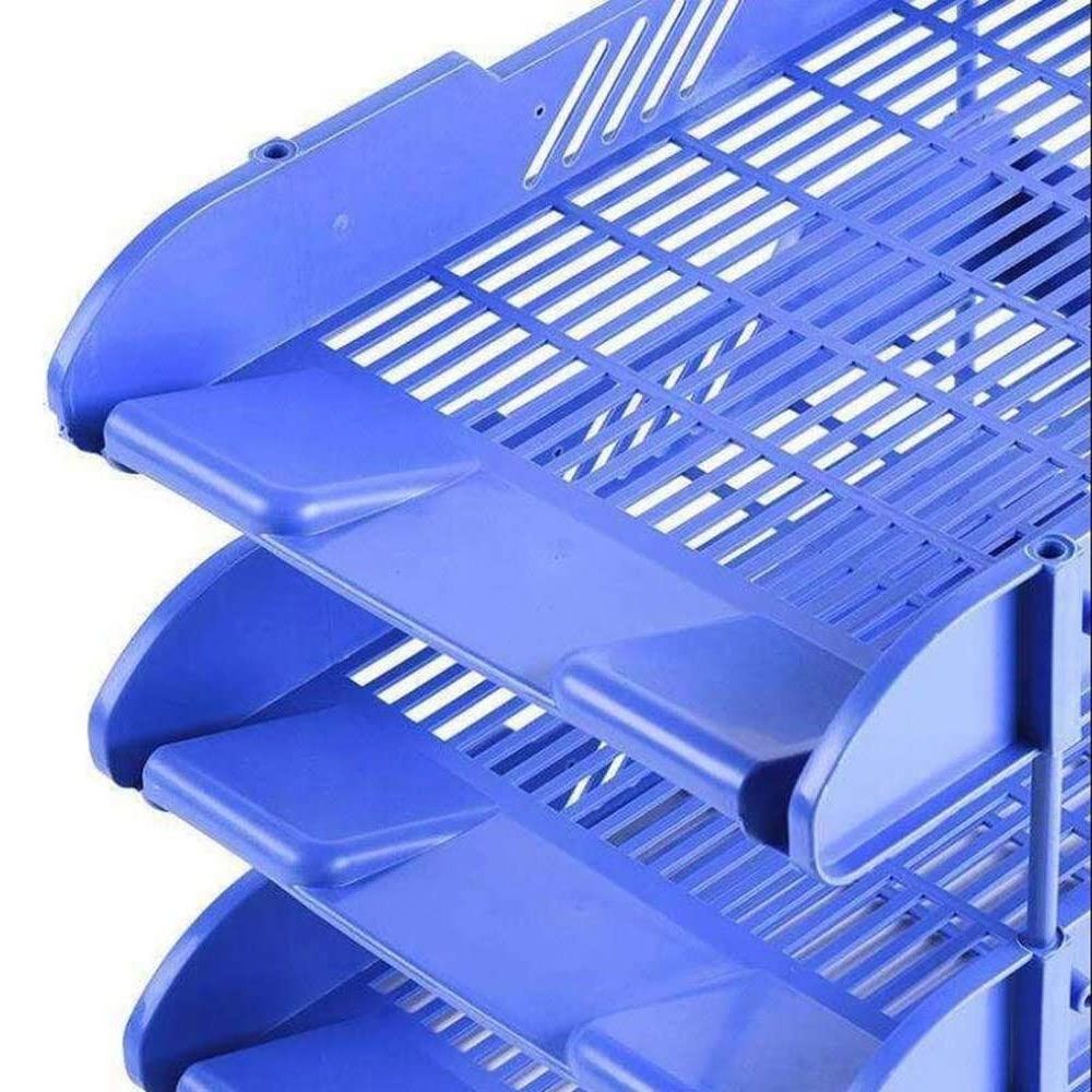 Bandeja Apilable Plástica x3 Azul
