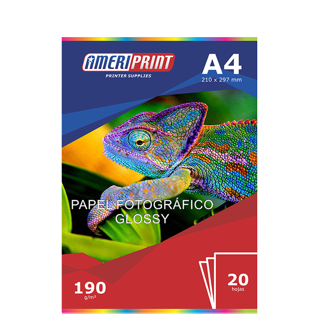 Papel A4 Glossy Fotográfico Pack 20 Hojas