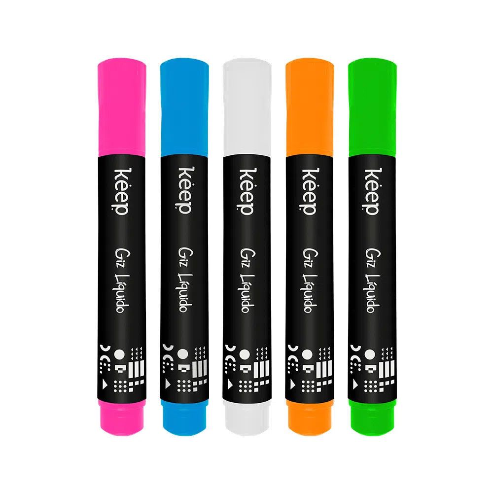 Marcador Tinta Liquida x5 colores Keep