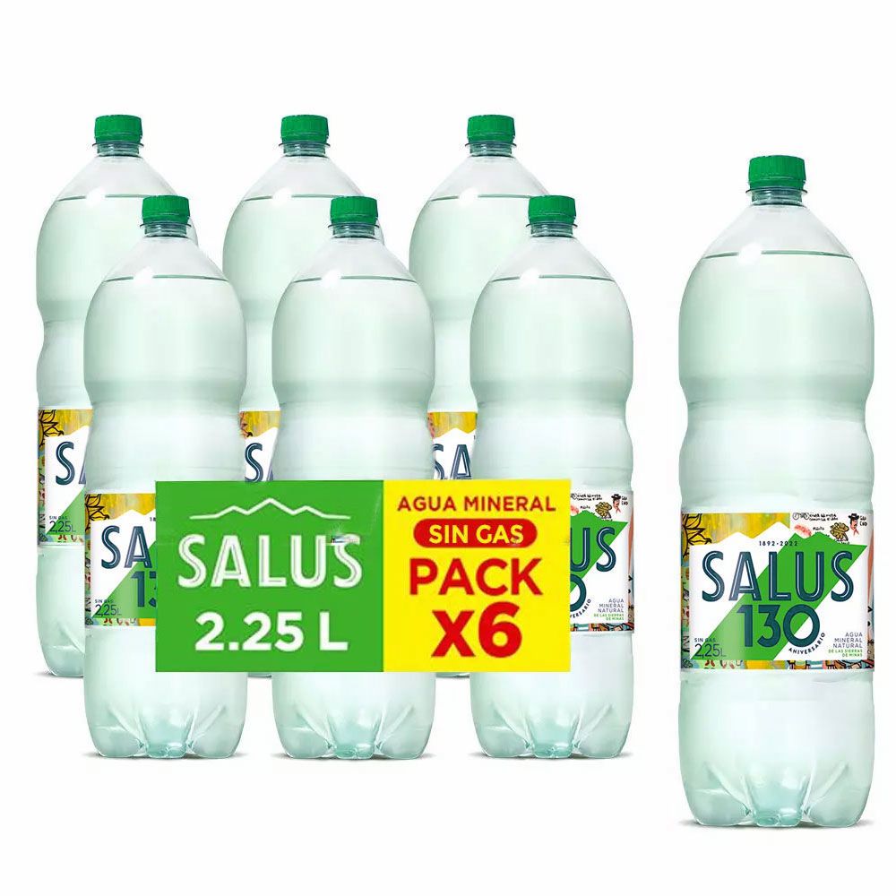 Agua Salus sin gas 2.25L x6