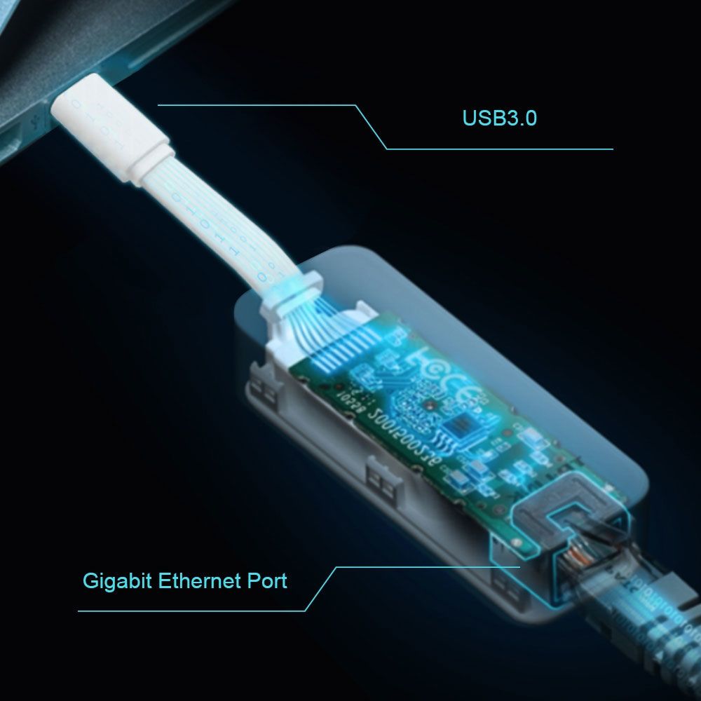 Adaptador USB-C 3.0 a Ethernet RJ45 Tp Link UE300C