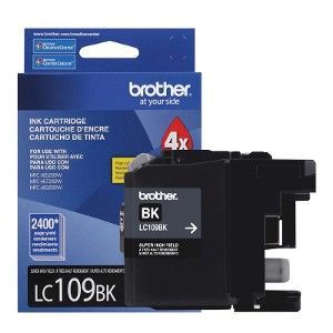  Brother LC109BK Inkjet Cartridge, Black, 2400 pg, HY