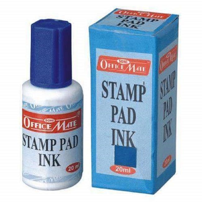 Tinta Para Sello Azul 20ml Office Mate - Districomp