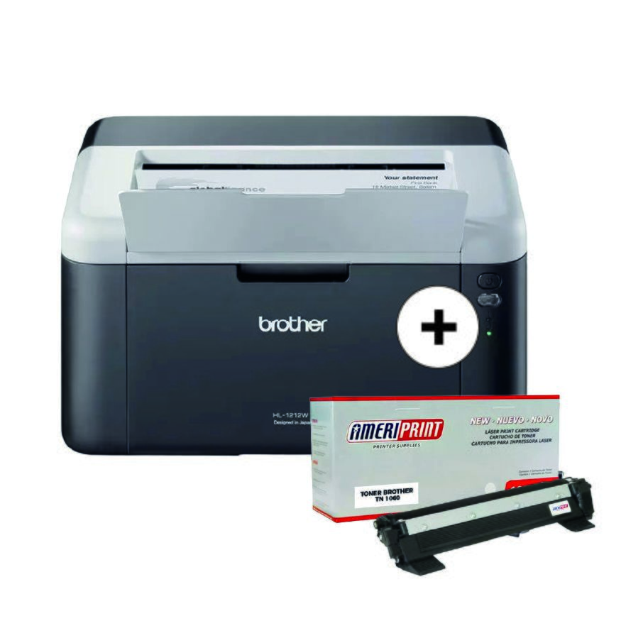 Impresora Brother Laser HL 1212 + Toner Ameriprint 1060 - Districomp