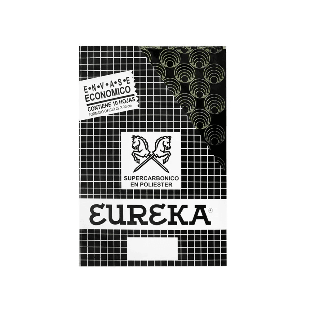 Papel Carbónico Oficio negro x10 Eureka