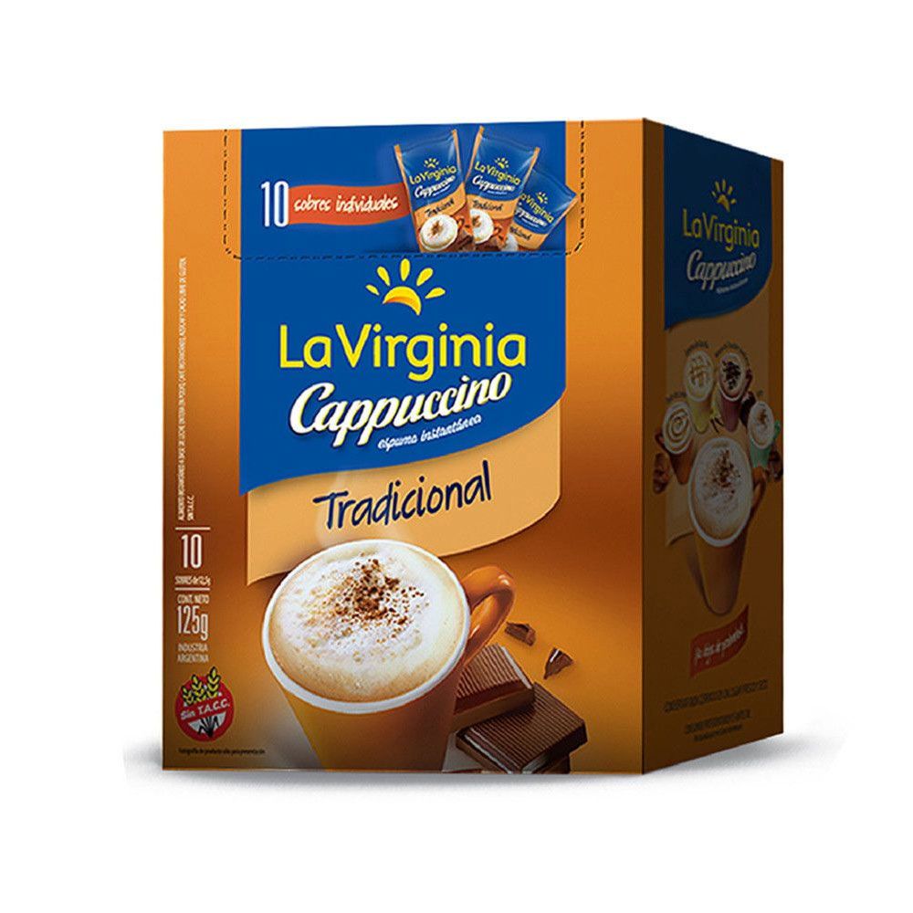 Pack x 2 Café cappuccino La Virginia Caja x10 sticks + Té de regalo