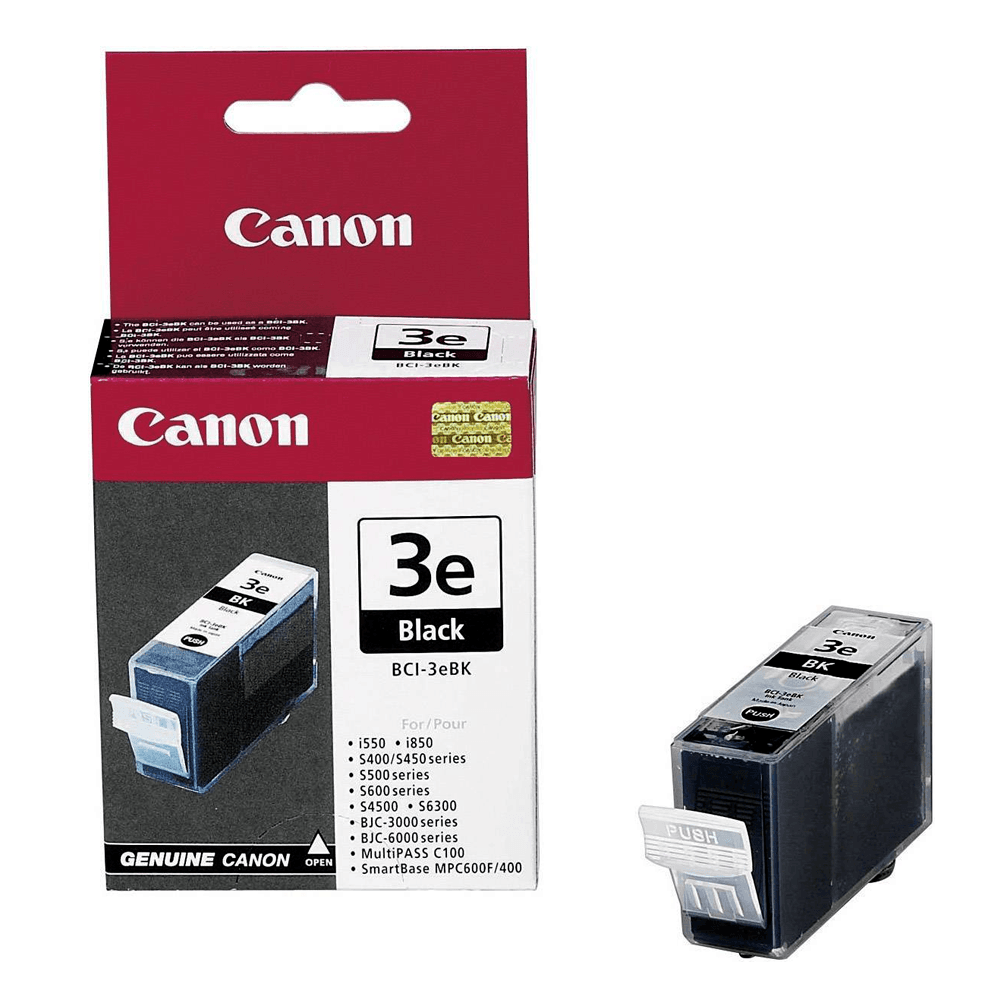 Cartucho Original Canon BCI 3E Negro i550 850 S400 4500 6300 BCJ 3000 MPC600F