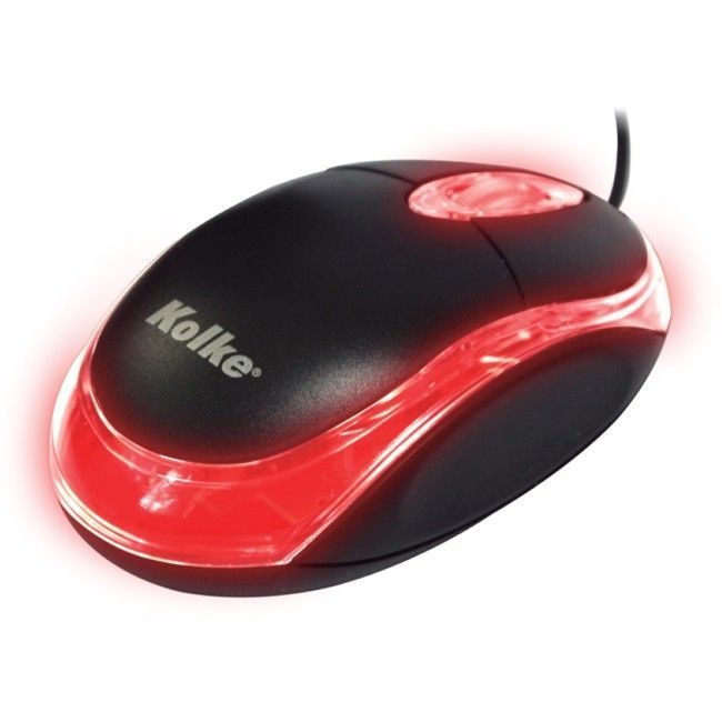 Mouse USB Negro con Luz 800 DPI Kolke KM117