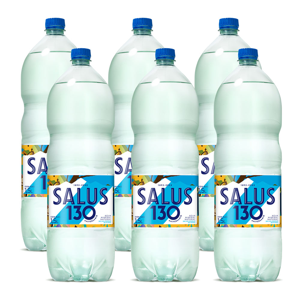 Agua Salus con gas 2.25L x6